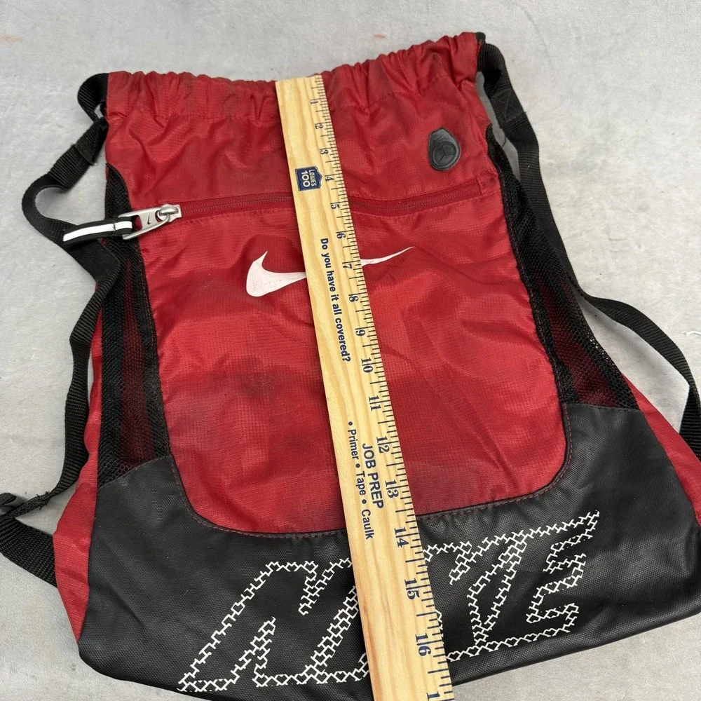 Nike Red Drawstring Backpack 16in Gym Sack Bag Mens‎ Lightweight Sports Travel